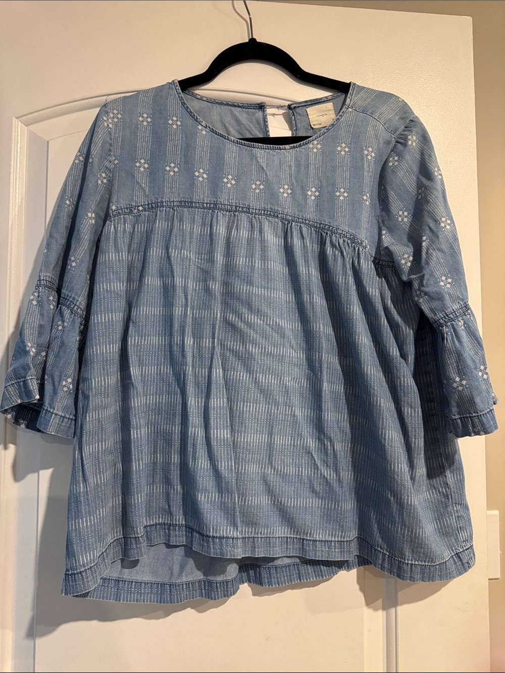 Harper Light BluePeasant Blouse
